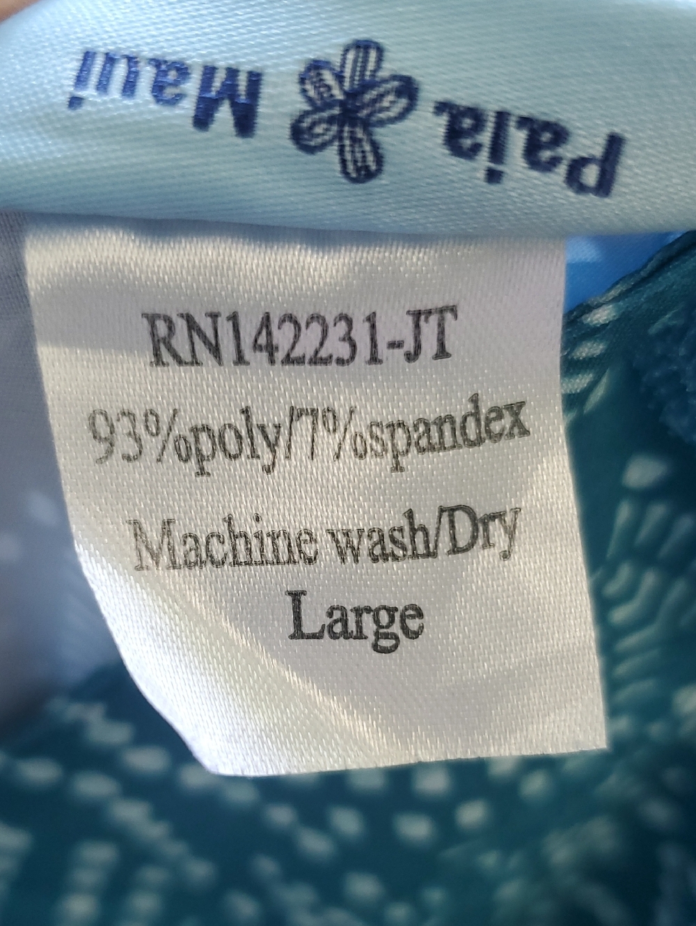 RipSkirt Hawaii Teal Patterned Adjustable Skirt Size Large Sweet Feet (4) - Picture 7 of 10